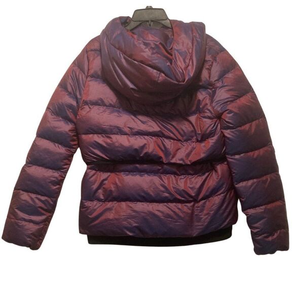 GUC Nike Down Jacket Hooded Puffer Iridescent Purple Asymmetric Zip SOLD OUT - Picture 8 of 15